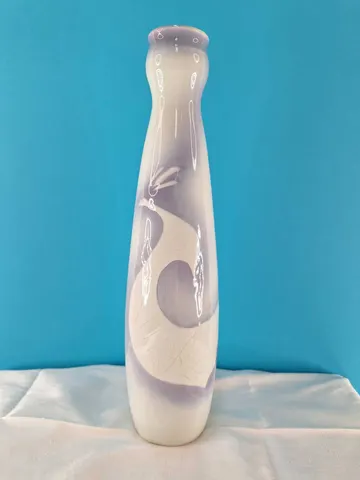 Multicolor Abstract white bird silhouette Ceramic Vase
