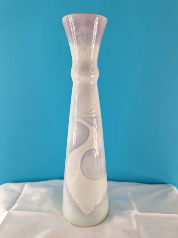 Multicolor Abstract white bird silhouette Ceramic Vase