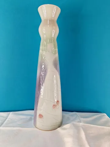 Multicolor Abstract Female Silhouette Ceramic Vase