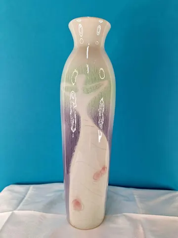 Multicolor Abstract Female Silhouette Ceramic Vase