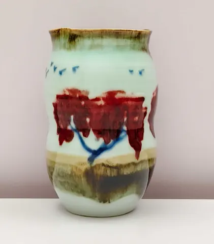 Hand-Painted Ceramic Vase