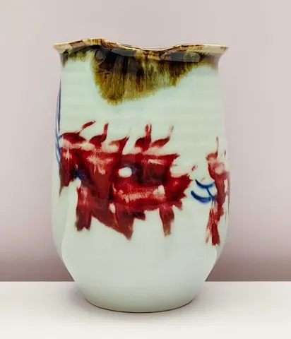 Hand-Painted Ceramic Vase