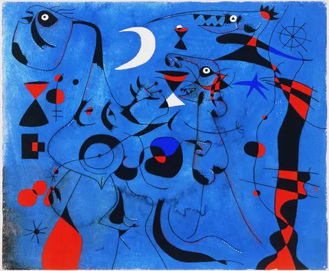 People at night, guided by the phosporescent traces of snails