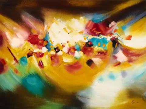 Abstract Vibrance Oil Painting I