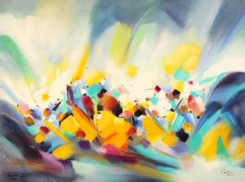 Abstract Vibrance Oil Painting II