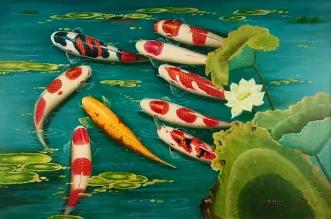 Koi Pond Scene 4