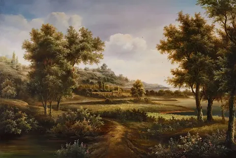 Countryside Path with Bridge