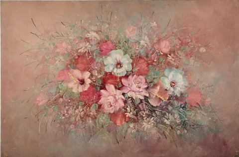 Dream Bouquet – Textured Floral Oil Painting