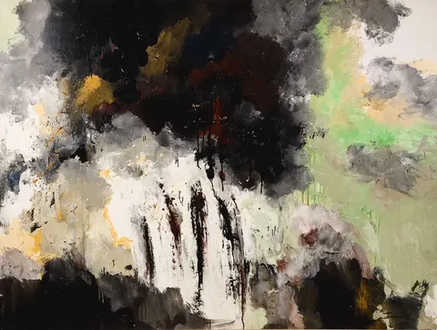 Atmospheric Currents – Signed Textured Oil Painting by Jone Liee