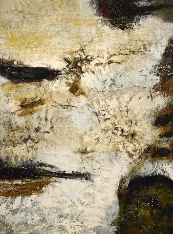 Organic Depths – Textured Abstract Oil Painting