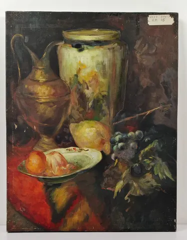 Still Life with Brass Pitcher and Citrus