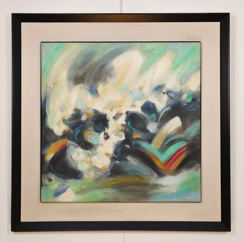 Dynamic Abstract Motion — Framed Oil Painting