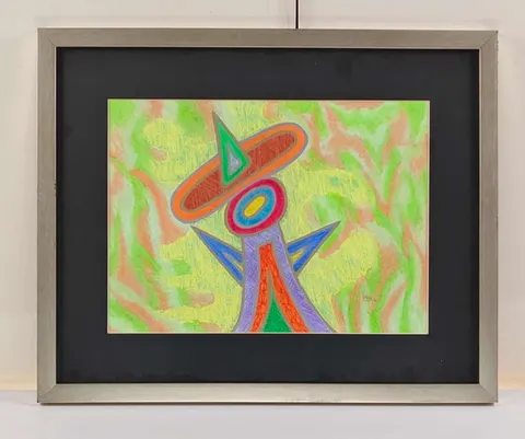 Geometric Abstract Colour Pencil Drawing