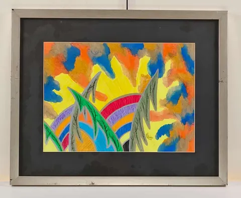 Abstract Colour Composition on Paper