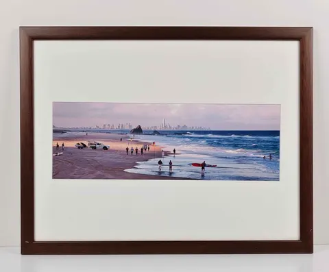 Coastal Scene with Lifeguard Activity