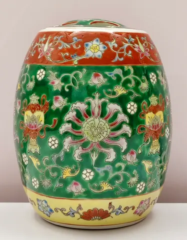 Chinese Ceramic Ginger Jar – Famille Verte Style