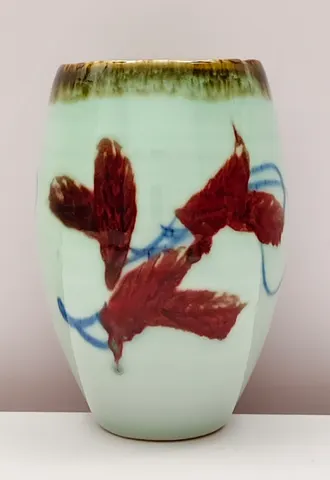 Hand-Painted Ceramic Vase V-1-523