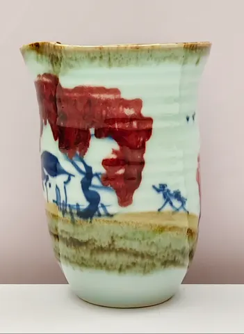 Hand-Painted Ceramic Vase V-1-526
