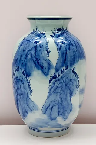 Chinese Ceramic Ginger Jar/Vase with a lid 45cm V-1-543