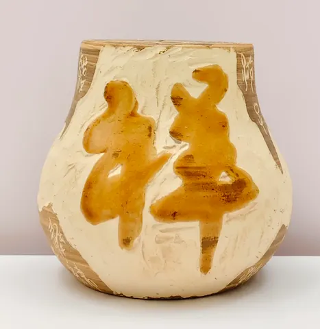 Chinese Style Earthenware Calligraphy Jar V-1-741