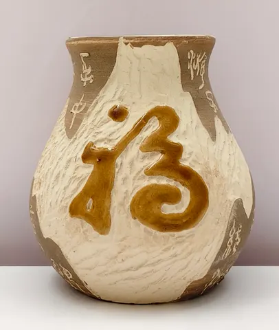 Chinese Style Earthenware Calligraphy Jar V-1-742