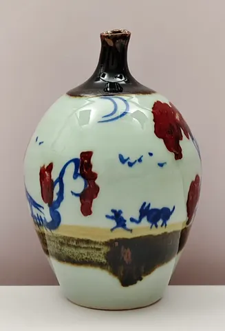 Hand-Painted Ceramic Vase