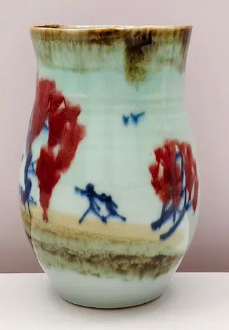 Hand-Painted Ceramic Vase