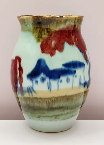 Hand-Painted Ceramic Vase