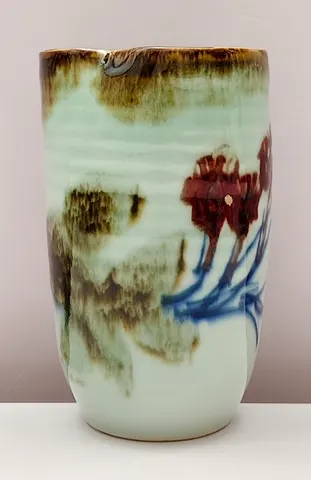 Hand-Painted Ceramic Vase