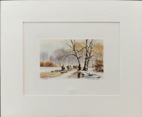 Countryside Hunt – Limited Edition 511/750 Lithograph Print
