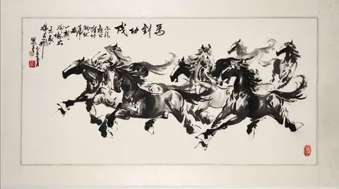 Swift Victory Upon Arrival (Mounted on wood support)
