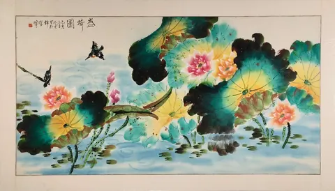 Portrait of Flourishing Lotuses