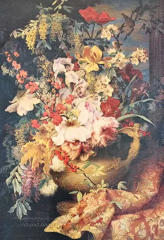 Opulent Vase of Blossoms –  Open Lithograph (Mounted)