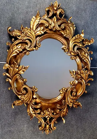 Baroque Gold Ornate Mirror Frame Vintage Oval Elegance M-1-00