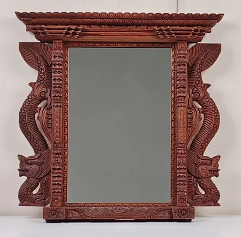 Wood Handcrafted Serpent Mirror