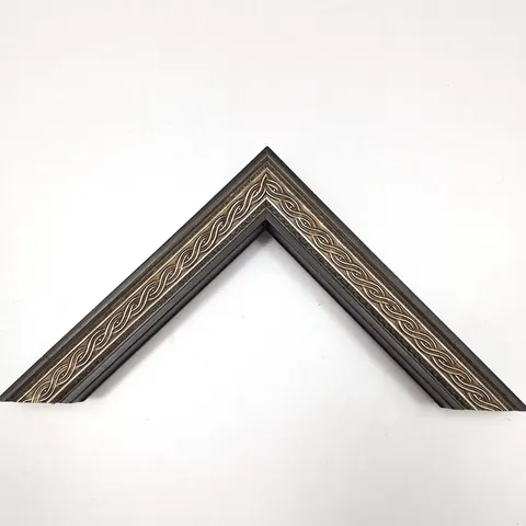 Dark Brown Frame with Gold-Silver Ornate Inner Trim W-1-14