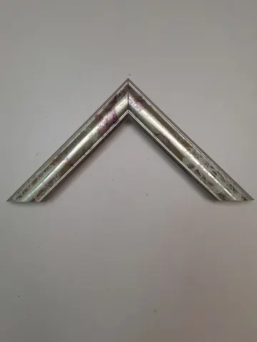 "Metallic Frame with Abstract Pattern and Silver Inner Edge, 0.4"" Width x 1"" Depth"